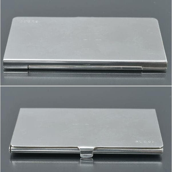 Gucci Vintage Business Card Case Silver With Box — view 3