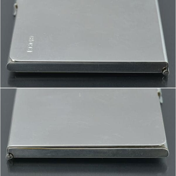 Gucci Vintage Business Card Case Silver With Box — view 4