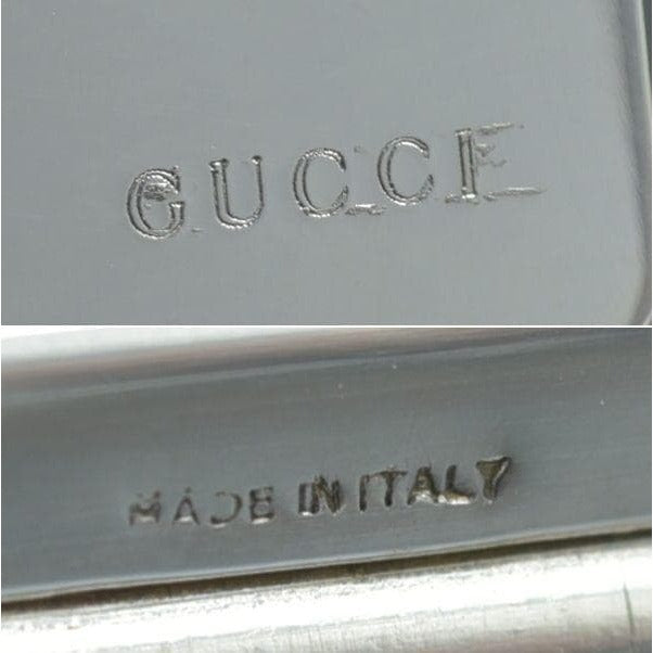 Gucci Vintage Business Card Case Silver With Box — view 5