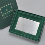 Gucci Vintage Business Card Case Silver With Box