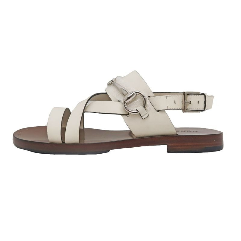 Gucci Sandals Bit White Dark Brown Size 37 1 2 Apparel