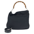 Gucci Black Silver Nylon Leather 001 Shoulder Bag