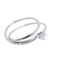 Hermes Vertige Coeur Diamond 030 CT 18K White Gold 50 Ring 750 WG Togo — view 8