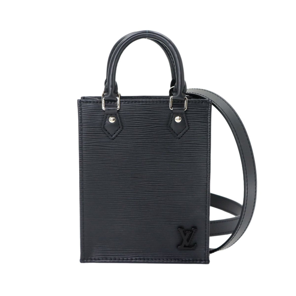 Louis Vuitton Epi Sac Plat 2-Way Bag Leather Noir