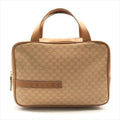 Celine Vintage Hand Bag Macadam Leather Light Brown