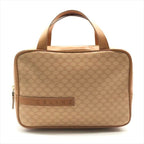 Celine Vintage Hand Bag Macadam Leather Light Brown