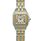 Cartier Panthere SM 2 Row Combination Watch Ivory YG Yellow Gold Quartz