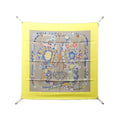 Hermes Brides de Gala en Fleurs Carre Scarf Jaune Vif