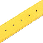 Gucci Memorable Buckle g Logo Bicolor Leather Belt Yellow Blue — view 8