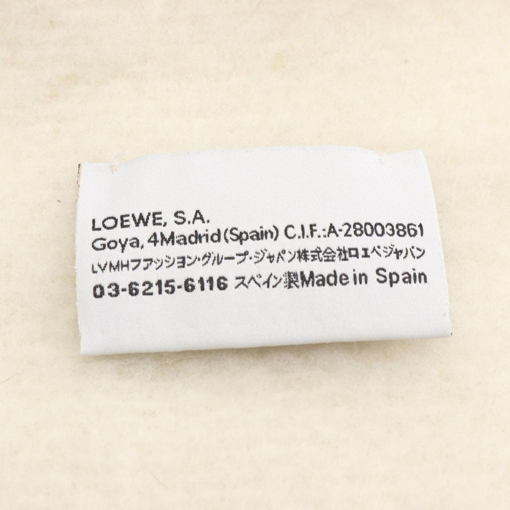 Loewe Muffler Anagram Scarf White Wool Patch — view 2