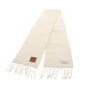 Loewe Muffler Anagram Scarf White Wool Patch