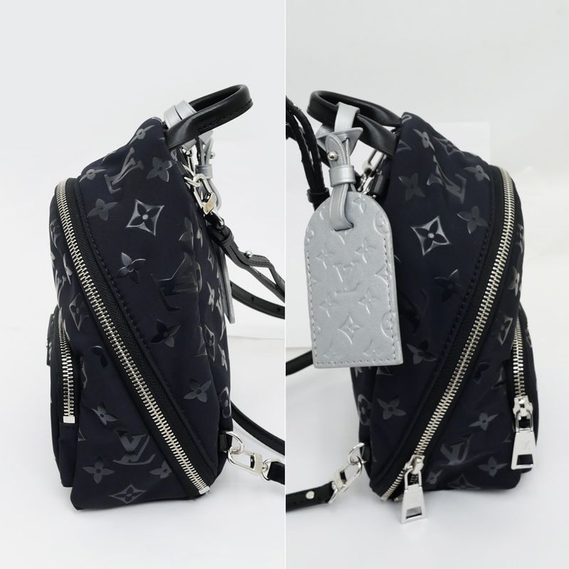 Louis Vuitton Monogram Nylon Palm Springs Mini Backpack Black Bag — view 3