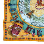Hermes Carre 90 Scarf Silk Prieres AU Vent Prayer in the Wind Yellow — view 4