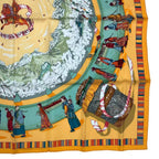 Hermes Carre 90 Scarf Silk Prieres AU Vent Prayer in the Wind Yellow — view 5
