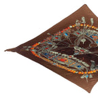 Hermes Silk Scarf Terres Precieuses Precious Places Brown — view 2