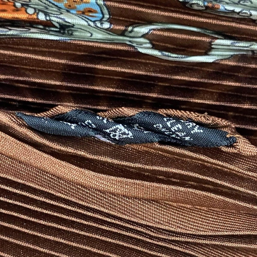 Hermes Silk Scarf Terres Precieuses Precious Places Brown — view 6