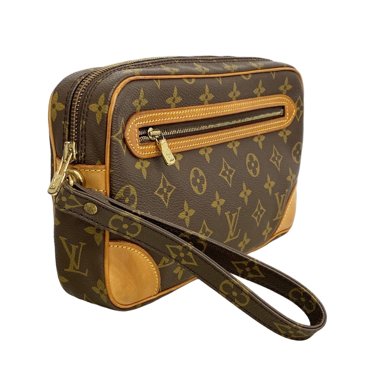 Louis Vuitton Clutch Monogram Marly Dragonne GM Brown — view 2