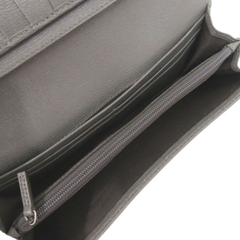 Gucci Interlocking G Leather Gray Long Wallet 0803 — view 5
