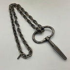 Saint Laurent Yves Key Motif Anchor Chain Necklace Metal