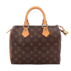 Louis Vuitton Monogram Speedy 25 Hand Bag Brown Gold