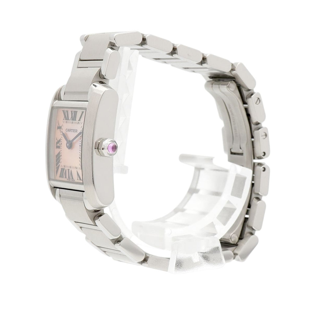 Cartier Tank Francaise SM Pink Dial Watch — view 2
