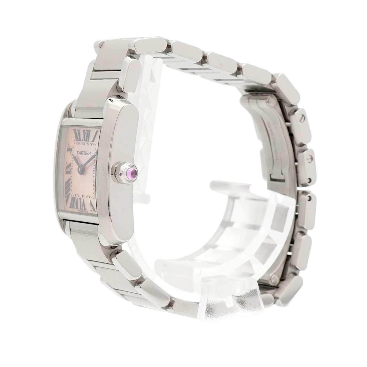 Cartier Tank Francaise SM Pink Dial Watch — view 2