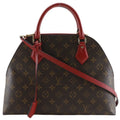 Louis Vuitton Alma Into Bag 2-Way Shoulder Monogram Canvas Rouge Brown