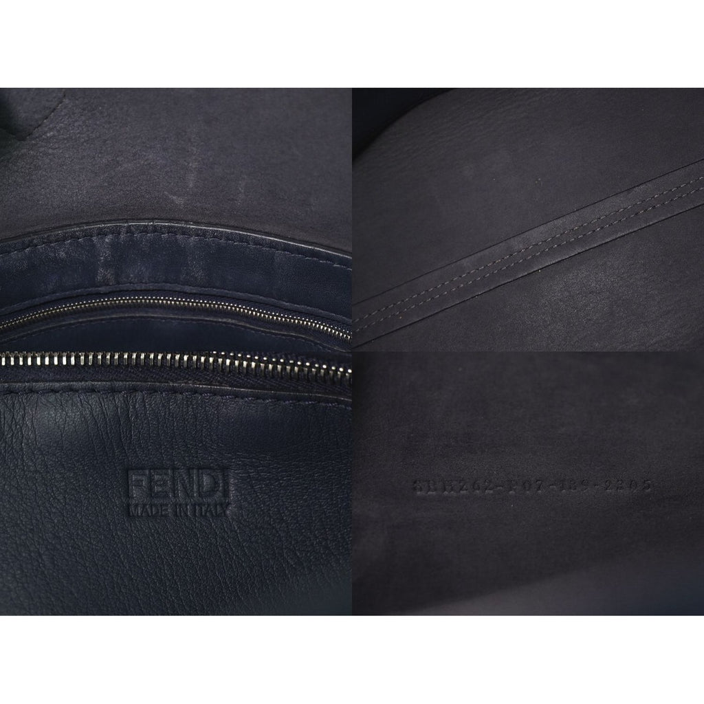 Fendi All in Shopping Tote Leather Navy — view 9