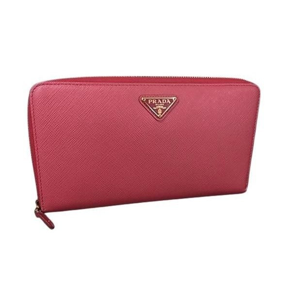 Prada Wallet Triangle Logo 1 M1188 Pink Saffianoleather