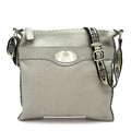 Fendi Selleria Shoulder Bag Leather Gray
