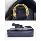 Dior Evolution Shoulder Bag Navy Gold Leather — view 5