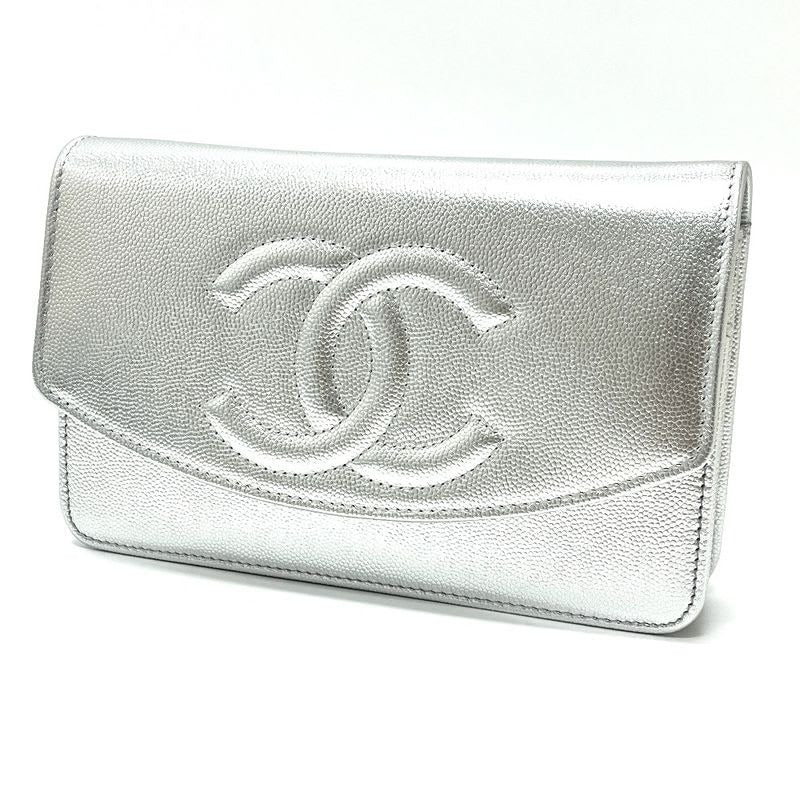 Chanel Shoulder Bag Ap4653 Caviar Leather Silver