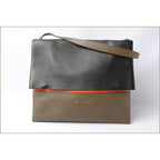 Celine Shoulder Bag Clutch ALL Soft Black Orange Khaki 17218 — view 2