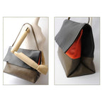 Celine Shoulder Bag Clutch ALL Soft Black Orange Khaki 17218 — view 3