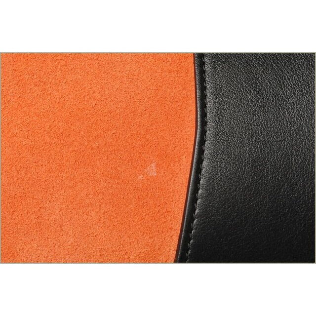 Celine Shoulder Bag Clutch ALL Soft Black Orange Khaki 17218 — view 6