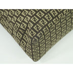 Fendi Zucchino Tote Handbag Canvas Brown 8 Bh138 Bag — view 5