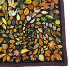 Hermes Scarf Silk Carre 90 Tourbillon Fallen Leaves Swirl Brown — view 5