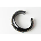 Saint Laurent Bangle Bracelet Rhinestone Multicolor Black — view 4