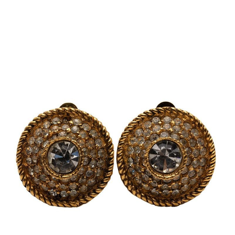 Chanel Round Bijou Gold Plated Rhinestone — view 2