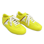 Hermes Boomerang Sneakers 40.5 Yellow Leather Shoes — view 3