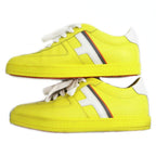 Hermes Boomerang Sneakers 40.5 Yellow Leather Shoes — view 5