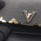 Louis Vuitton Trifold Wallet Portefeuille Capucines Compact Noir Black — view 9