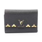Louis Vuitton Trifold Wallet Portefeuille Capucines Compact Noir Black