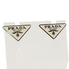 Prada Earrings Logo Plate SV 925 Silver — view 2
