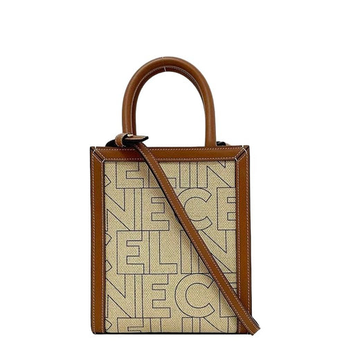 Celine 2-Way Bag Mini Vertical Cabas Beige Brown
