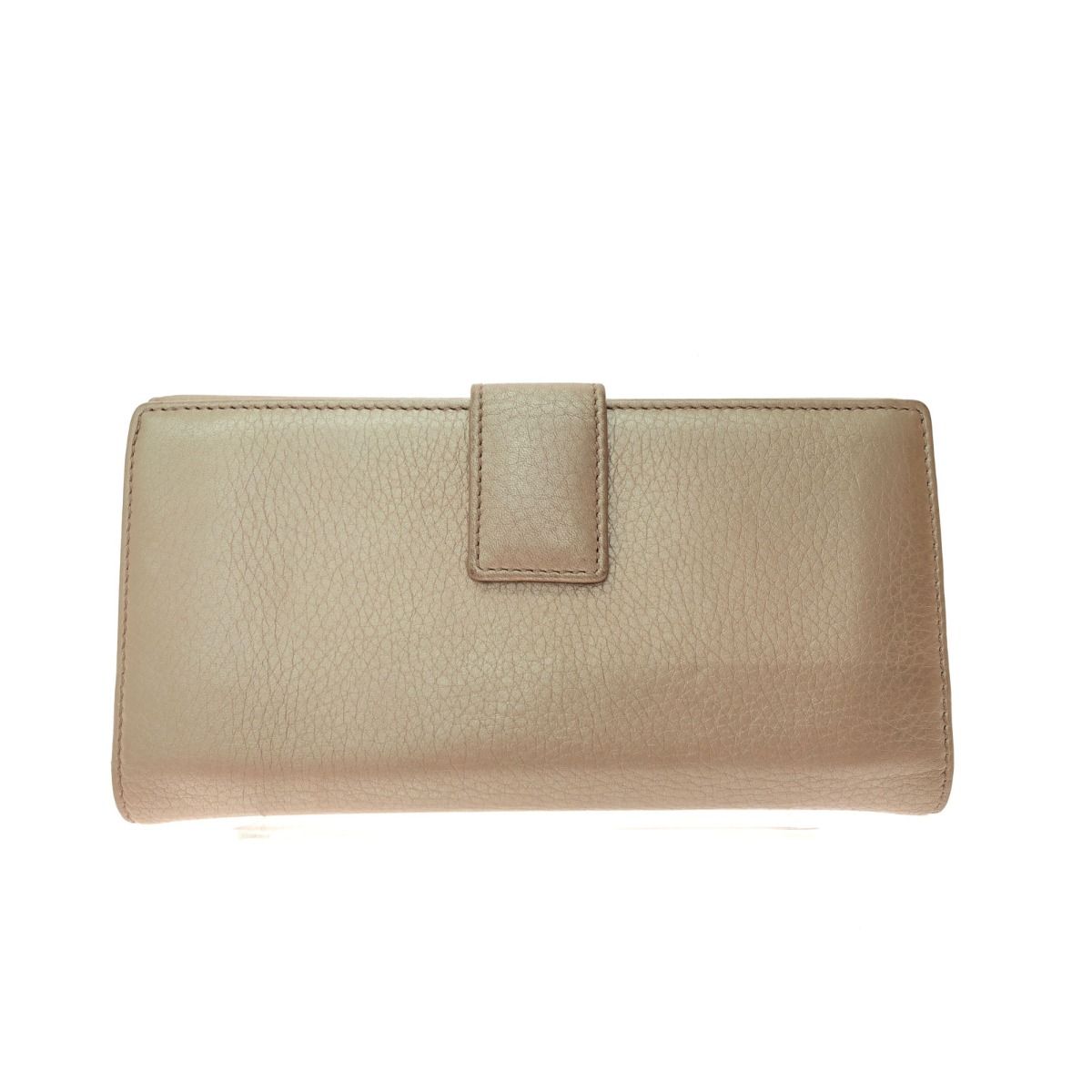 Gucci Long Wallet Interlocking G W Hook Leather Beige — view 3