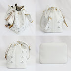 Louis Vuitton Noe PM Broderie-anglais Shoulder Bag White — view 4
