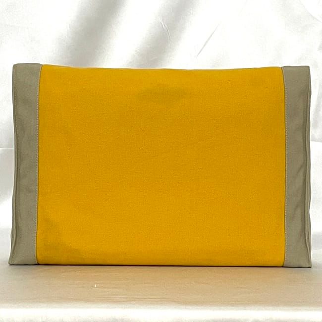 Hermes Clutch Bag Tapidocel Yellow Beige Cotton — view 3