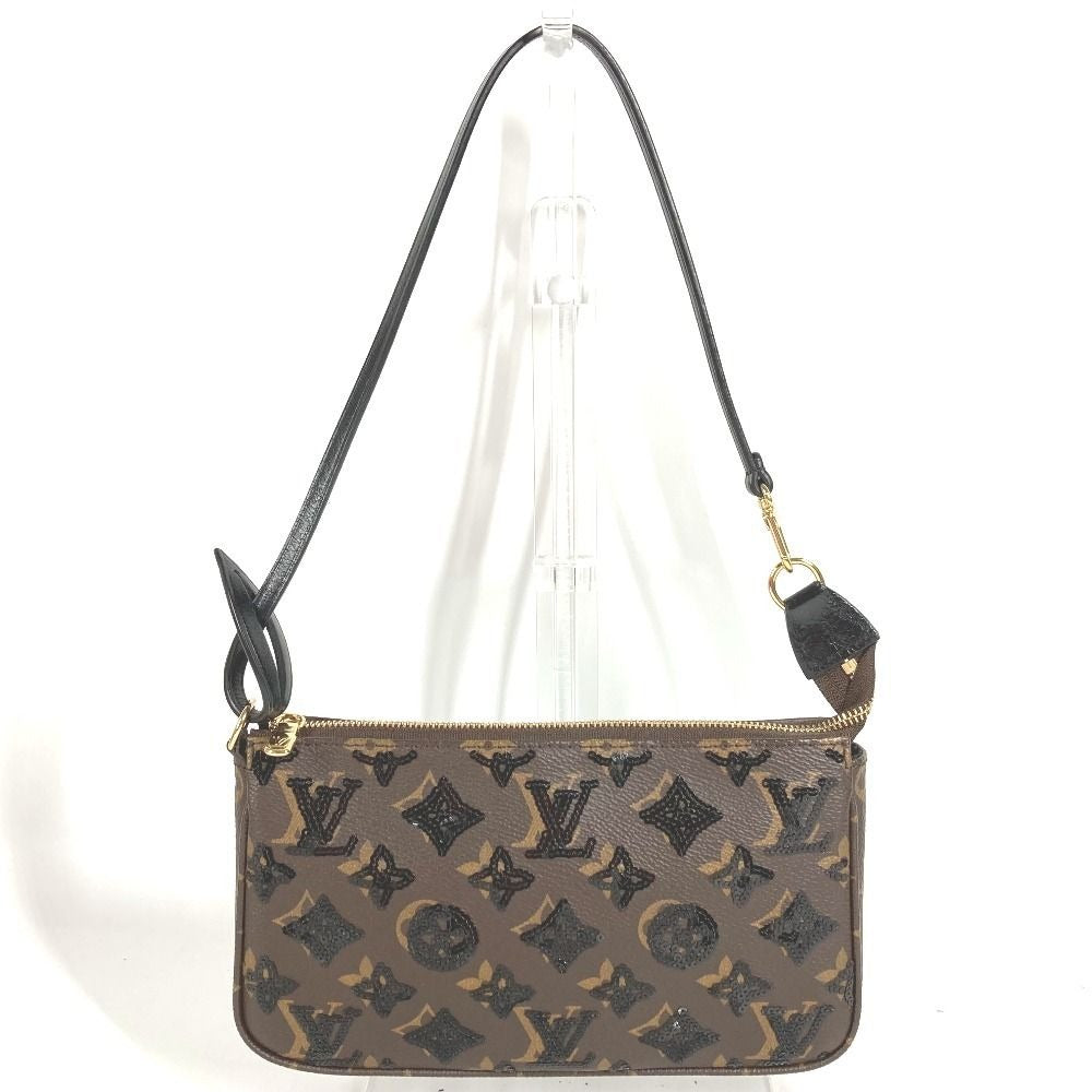 Louis Vuitton Shoulder Bag Pochette Monogram Canvas Brown