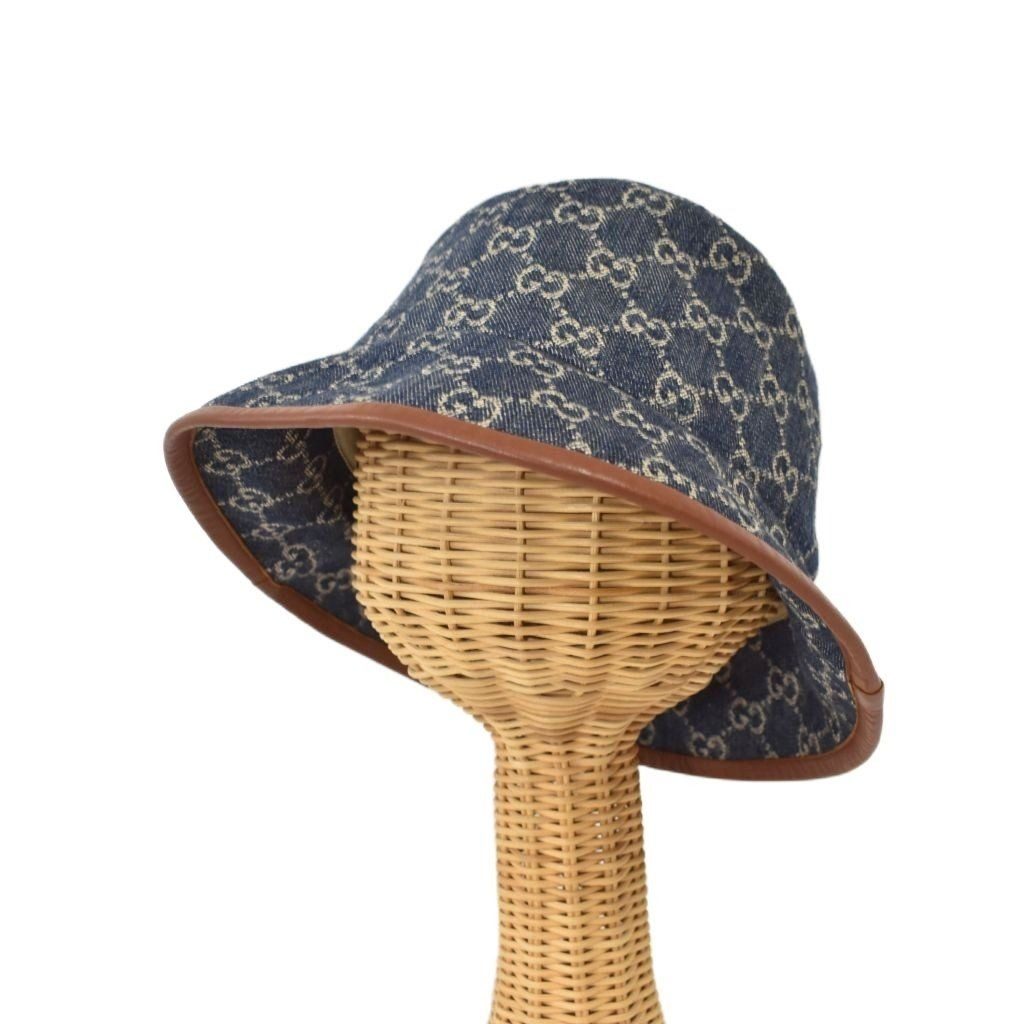Gucci GG Canvas Denim Bucket Hat L Blue